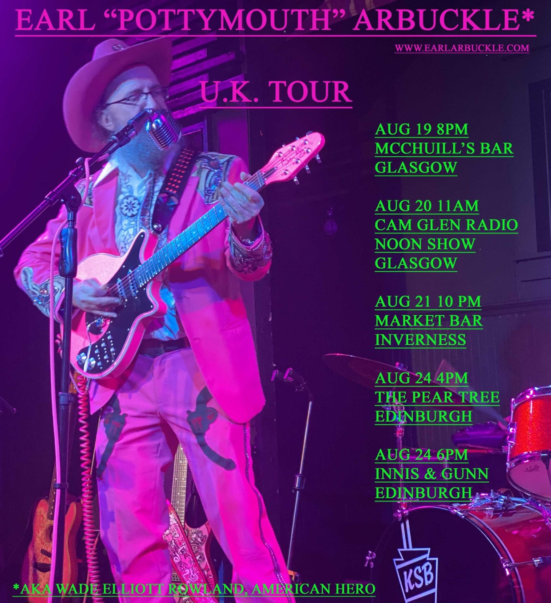 Earl's 2024 Scotland tour schedule